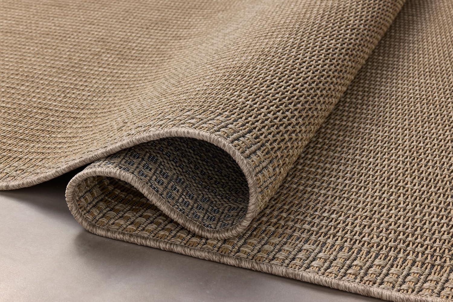imageLoloi Chris Loves Julia Providence Collection PRC06 CharcoalDove 23quot x 39quot 12quot Pile Height IndoorOutdoor Runner RugNatural Sand