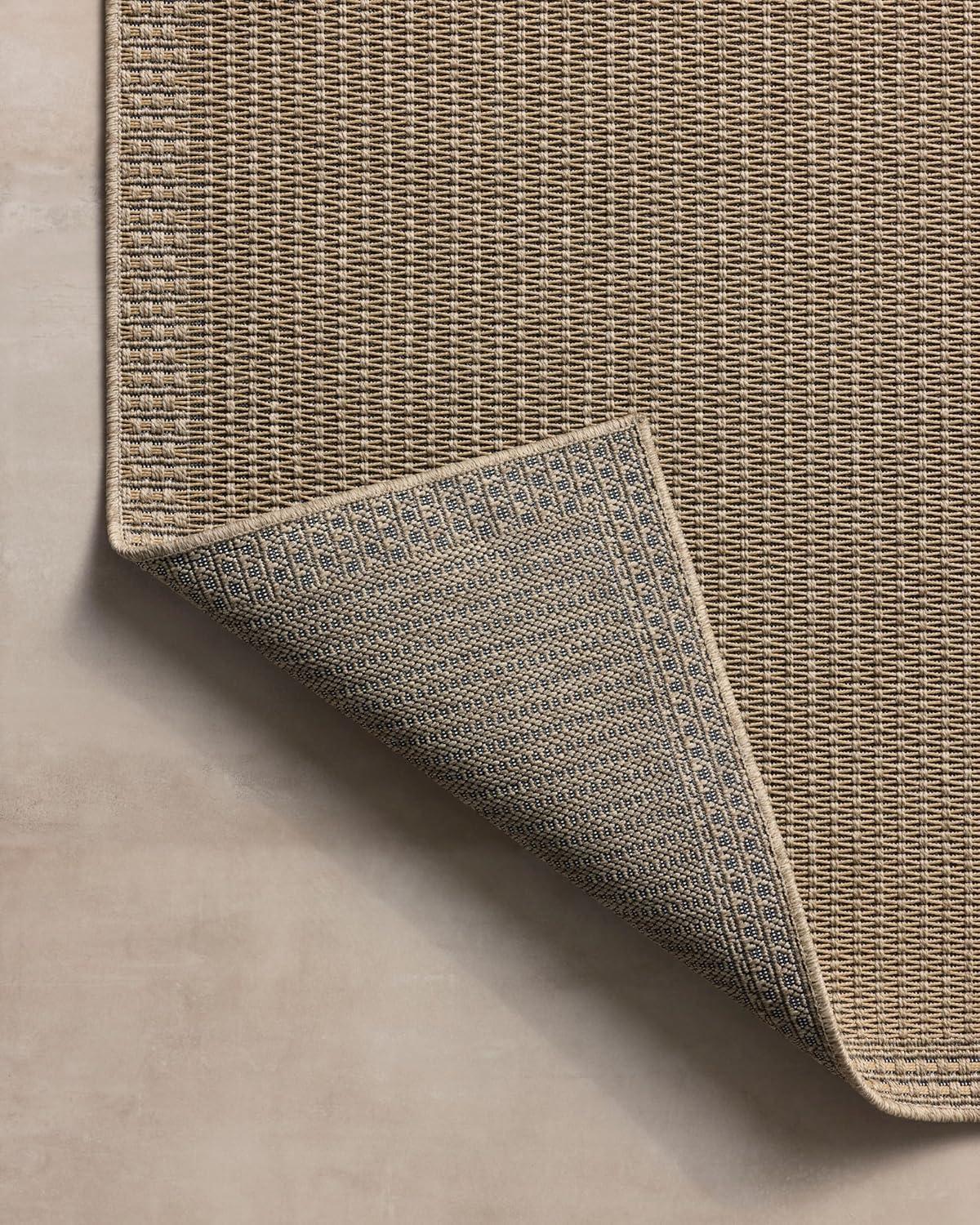 imageLoloi Chris Loves Julia Providence Collection PRC06 CharcoalDove 23quot x 39quot 12quot Pile Height IndoorOutdoor Runner RugNatural Sand