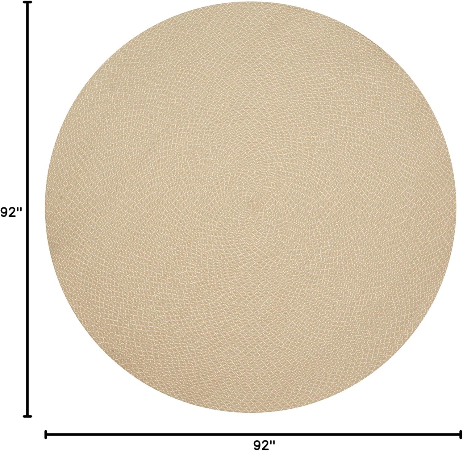 imageLoloi Rugs Wylie Collection WYLIWB01BE00790R IndoorOutdoor Area Rug Beige 79quot x 79quot Round