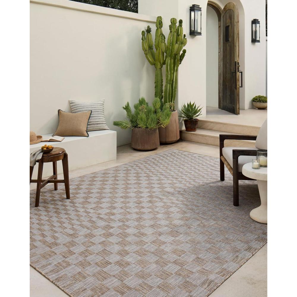 imageLoloi Amber Lewis Topanga Collection TOP01 NaturalBone 710quot x 10 IndoorOutdoor Area RugNatural Dove