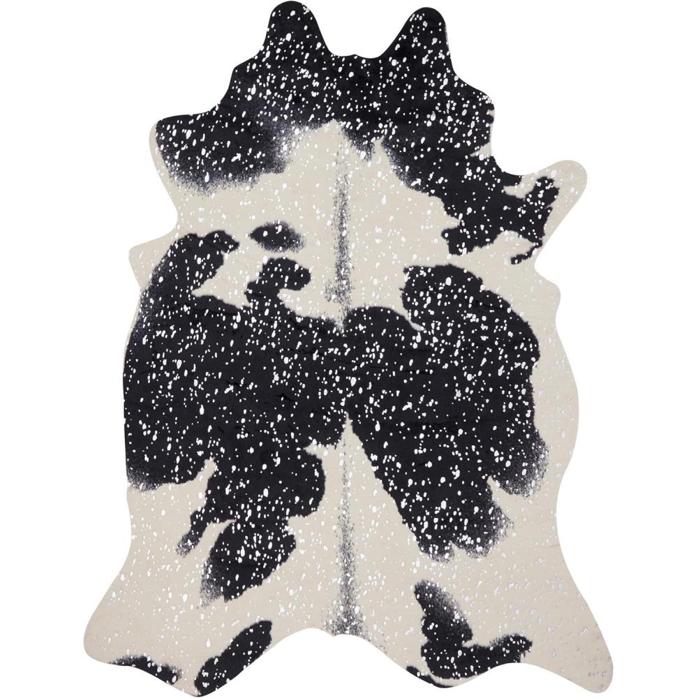imageLoloi Bryce Collection BZ08 IvoryChampagne 310quot x 5 Accent RugBlack  Silver