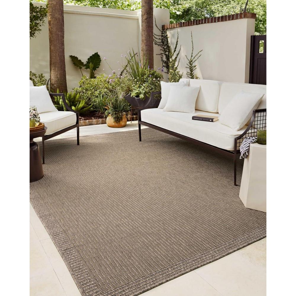 imageLoloi Chris Loves Julia Providence Collection PRC06 CharcoalDove 23quot x 39quot 12quot Pile Height IndoorOutdoor Runner RugNatural  Sand
