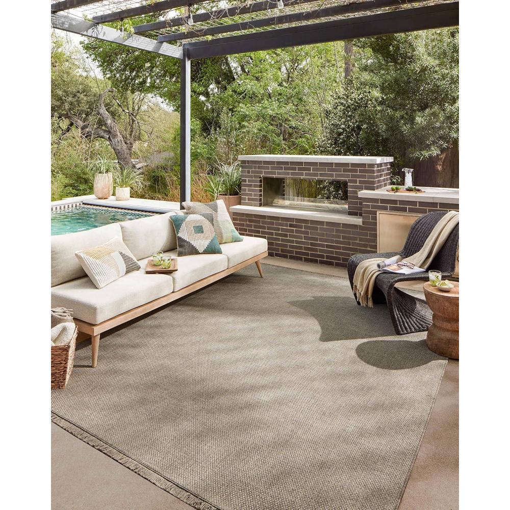 imageLoloi Dawn Collection IndoorOutdoor DAW04 Coffee 23quot x 77quot Runner RugCoffee