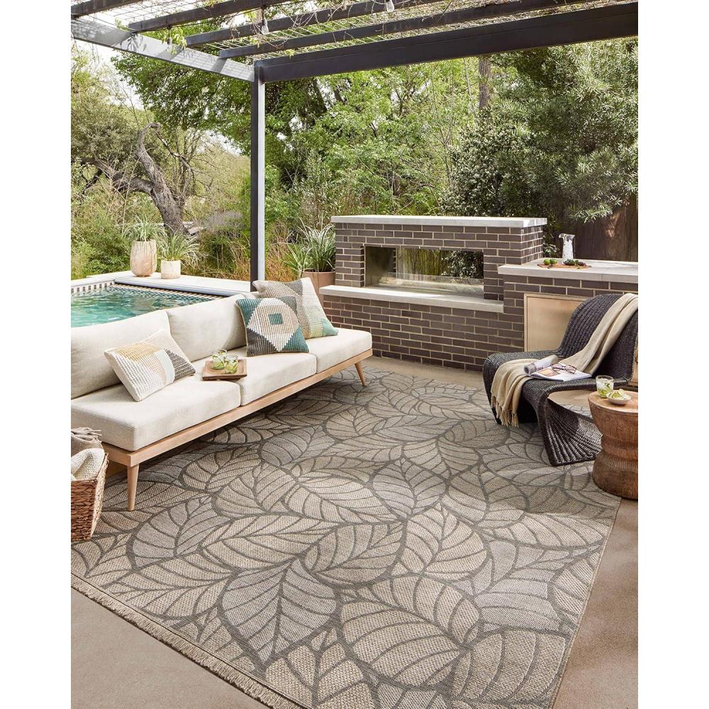 imageLoloi Dawn Collection IndoorOutdoor DAW04 Coffee 23quot x 77quot Runner RugTaupe