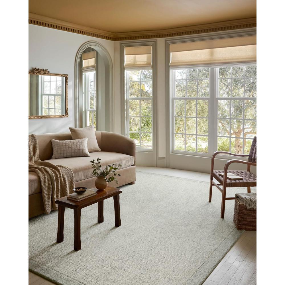 imageLoloi Magnolia Home by Joanna Gaines Henley Collection IvoryBrown 93quot x 13 Area RugIvory  Spa