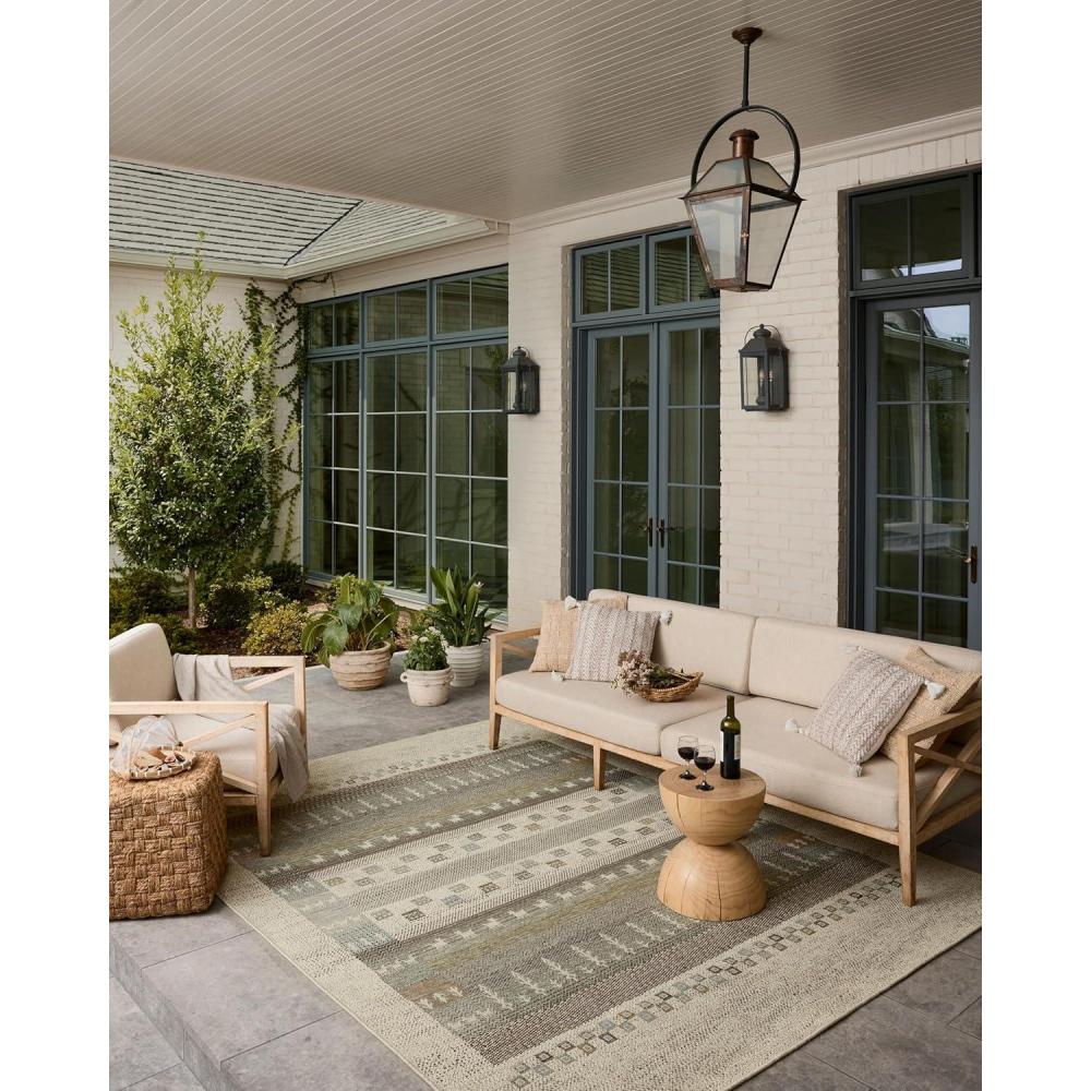 imageLoloi Saylor Collection SAY03 EarthNatural 86quot x 12 IndoorOutdoor Area RugIvory Earth