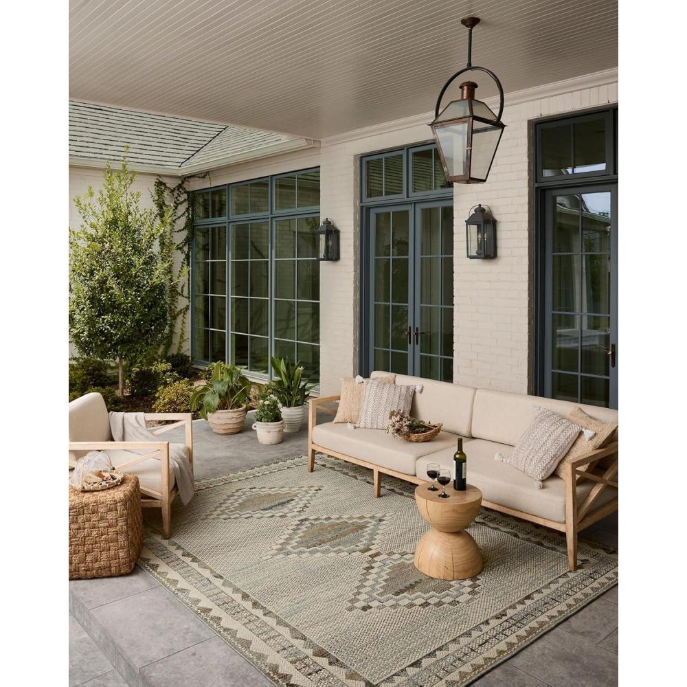 imageLoloi Saylor Collection SAY03 EarthNatural 86quot x 12 IndoorOutdoor Area RugIvory Granite