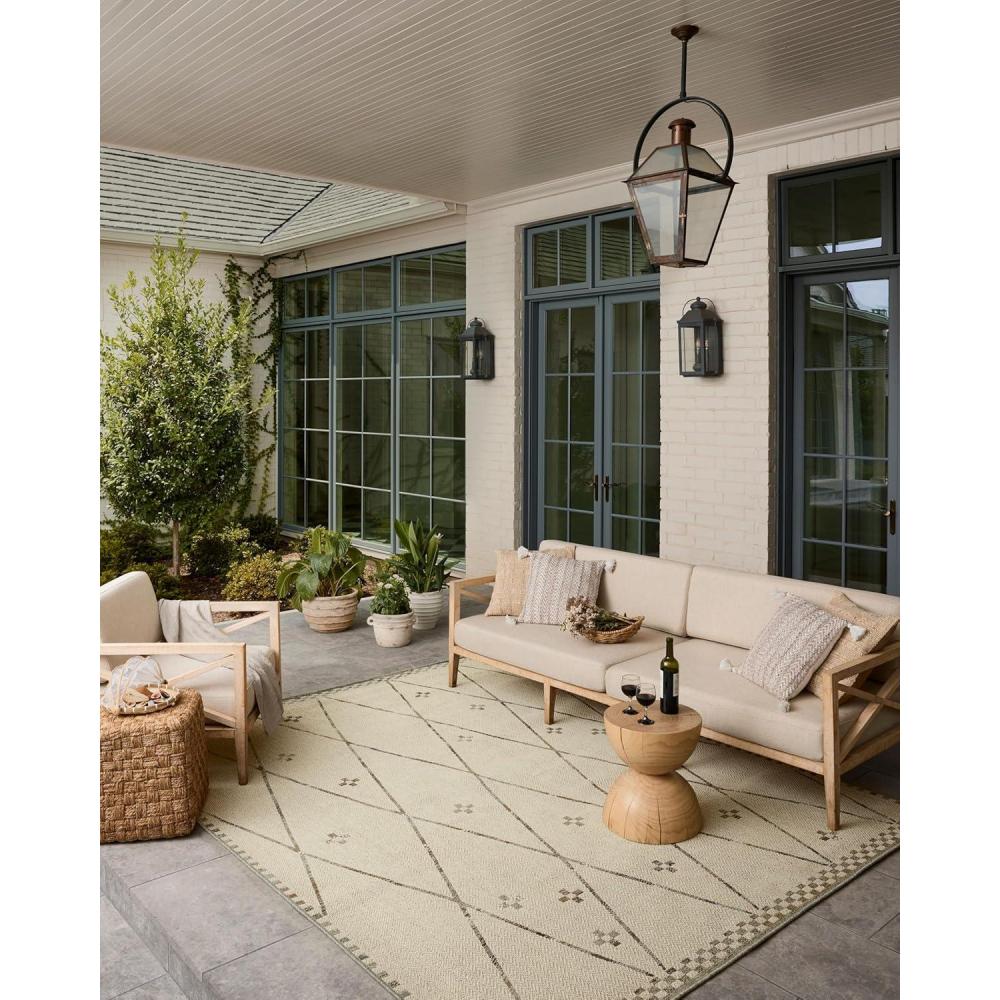 imageLoloi Saylor Collection SAY03 EarthNatural 86quot x 12 IndoorOutdoor Area RugIvory Pebble
