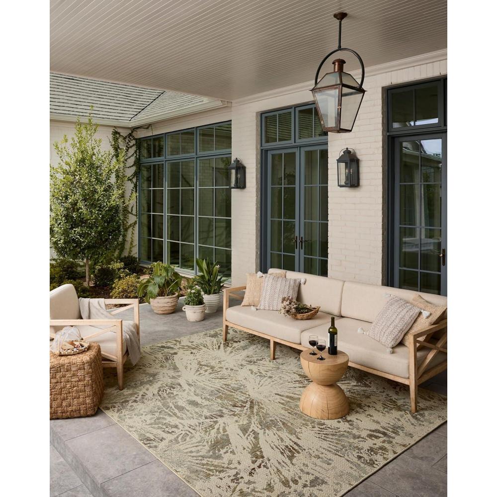 imageLoloi Saylor Collection SAY03 EarthNatural 86quot x 12 IndoorOutdoor Area RugIvory Stone