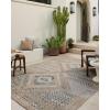 imageLoloi Amber Lewis Topanga Collection TOP01 NaturalBone 710quot x 10 IndoorOutdoor Area RugNatural  Aqua