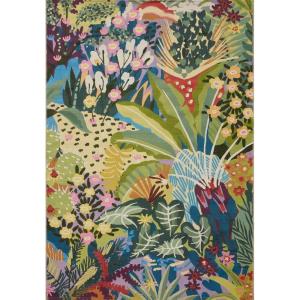 Loloi Botanical Collection BOT-05 Multi 2′-5″ x 3′-11″ Indoor/Outdoor Accent Rug(Multi Color)