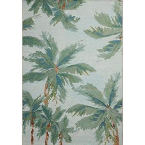 Loloi Botanical Collection BOT-05 Multi 2′-5″ x 3′-11″ Indoor/Outdoor Accent Rug(Sky / Green)