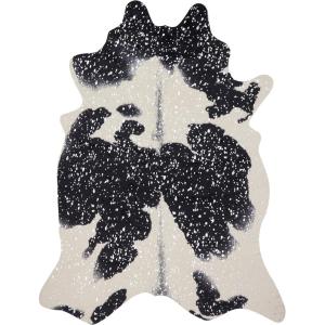 Loloi Bryce Collection BZ-08 Ivory/Champagne 3′-10″ x 5′ Accent Rug(Black / Silver)