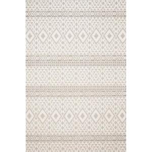 Loloi Cole Collection COL-04 Silver/Ivory, Indoor/Outdoor Area Rug, 7′-10″ x 10′-1″(Silver;white)