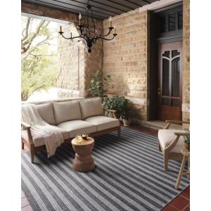 Loloi Magnolia Home by Joanna Gaines Charlie Collection CHE-01 Silver/Bark 3′-6″ x 5′-6″ Indoor/Outdoor Accent Rug(Charcoal / Grey)