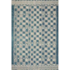 Loloi Mika Collection MIK-08 Blue/Ivory, Indoor/Outdoor Area Rug 2′-5″ x 4′(Blue / Ivory)
