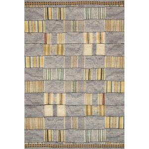 Loloi Mika Collection MIK-08 Blue/Ivory, Indoor/Outdoor Area Rug 2′-5″ x 4′(Granite / Multi)