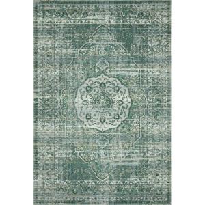 Loloi Mika Collection MIK-08 Blue/Ivory, Indoor/Outdoor Area Rug 2′-5″ x 4′(Green;light Blue)