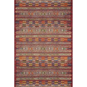 Loloi Mika Collection MIK-08 Blue/Ivory, Indoor/Outdoor Area Rug 2′-5″ x 4′(Red;multi)