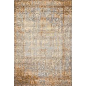 Loloi Mika Collection MIK-08 Blue/Ivory, Indoor/Outdoor Area Rug 2′-5″ x 4′(White;brown)
