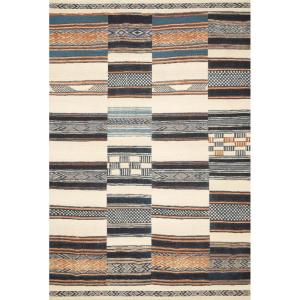 Loloi Mika Collection MIK-08 Blue/Ivory, Indoor/Outdoor Area Rug 2′-5″ x 4′(White;multi)