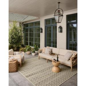 Loloi Saylor Collection SAY-03 Earth/Natural 8′-6″ x 12′ Indoor/Outdoor Area Rug(Ivory / Multi)