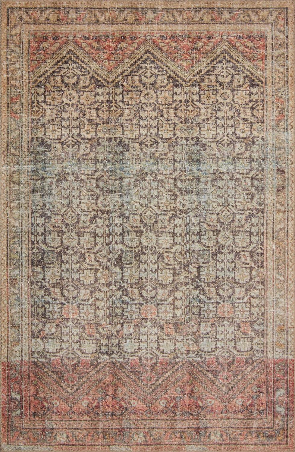 imageLoloi Loren Collection LQ03 SandTaupe 84quot x 116quot Area RugCharcoal Multi