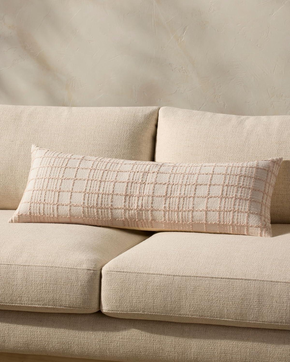 imageLoloi Magnolia Home by Joanna Gaines Liv Collection PMH0064 Beige 13 x 21 Cover wPoly PillowBeige