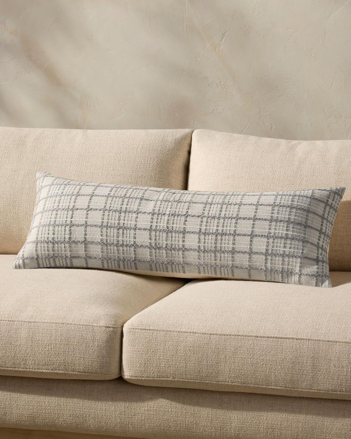 imageLoloi Magnolia Home by Joanna Gaines Liv Collection PMH0064 Beige 13 x 21 Cover wPoly PillowGrey