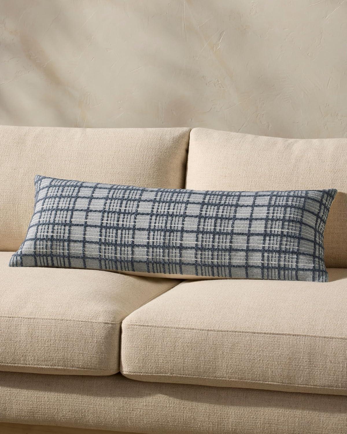 imageLoloi Magnolia Home by Joanna Gaines Liv Collection PMH0064 Beige 13 x 21 Cover wPoly PillowNavy