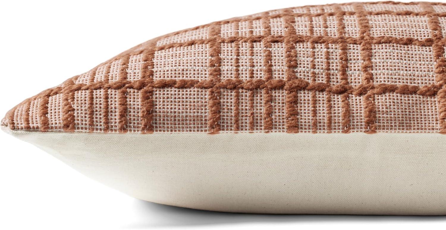 imageLoloi Magnolia Home by Joanna Gaines Liv Collection PMH0064 Beige 13 x 21 Cover wPoly PillowRust