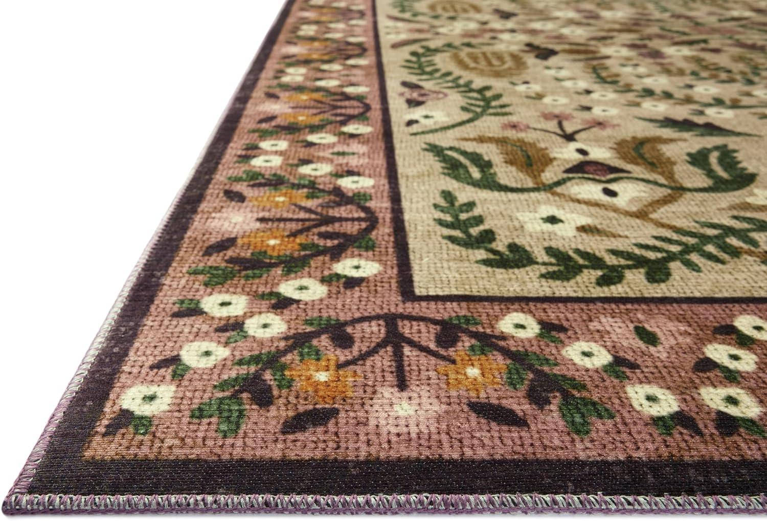 imageLoloi Rifle Paper Co Canopy Collection CNP03 Aubergine 23quot x 5 Accent Rug