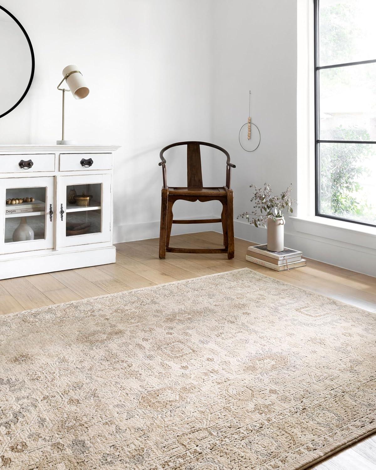 imageLoloi Teagan Collection TEA01 NaturalLt Grey 711quot x 106quot Area Rug Large Soft Neutral Rug HighTraffic for Living Room Bedroom Home Office Dining AreaIvory Sand