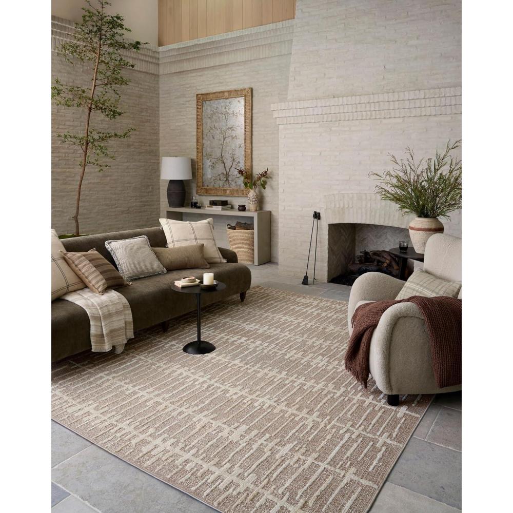 imageLoloi Amber Lewis Bexley Collection BEX07 NaturalDove 710quot x 10 Area Rug Neutral Textured Living Bedroom Dining CarpetTaupe Natural