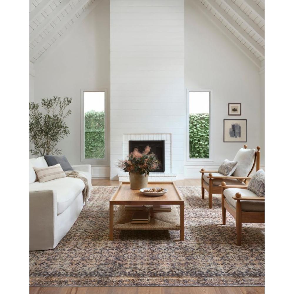 imageLoloi Amber Lewis Billie Collection Ink ampamp Salmon 86quot x 116quot Area Rug Antique ampamp Distressed Accent Rugs for Living Room Bedroom Entryway ampamp Hallway No Shed High Traffic Area Home Decor RugInk Salmon