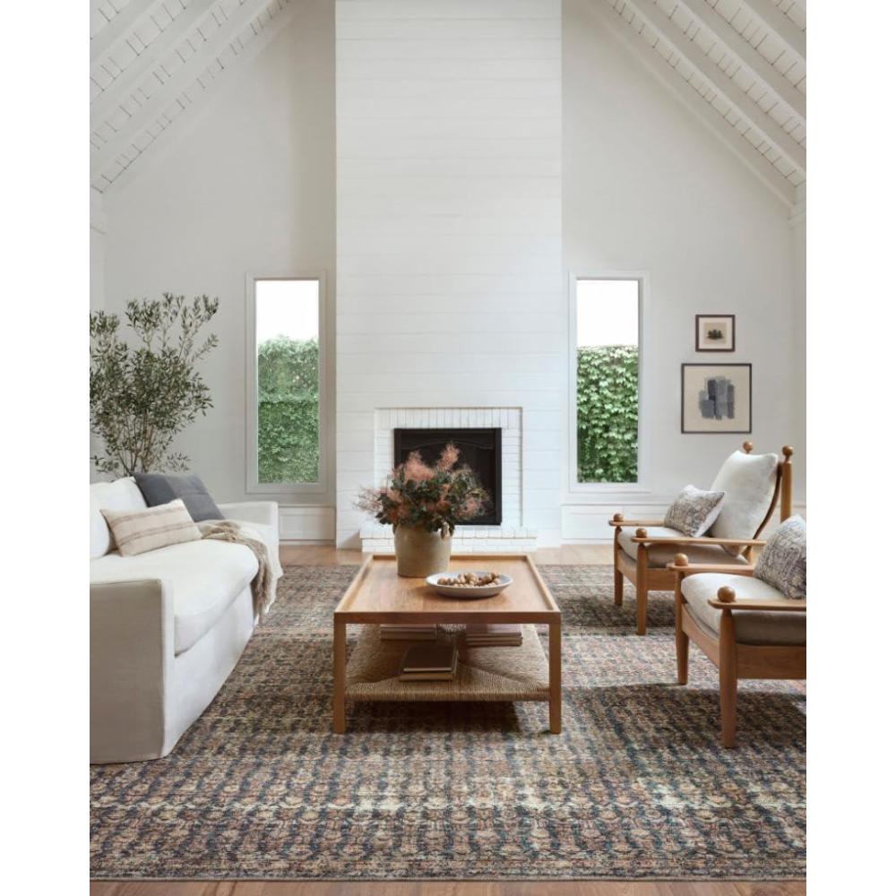 imageLoloi Amber Lewis Billie Collection Ink ampamp Salmon 86quot x 116quot Area Rug Antique ampamp Distressed Accent Rugs for Living Room Bedroom Entryway ampamp Hallway No Shed High Traffic Area Home Decor RugOcean Brick