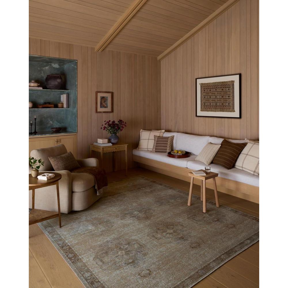 imageLoloi Amber Lewis Cambria Collection CBR07 OceanBark 76quot x 96quot Area Rug Jute Neutral Vintage Style Antique Tone Living Bedroom Dining CarpetMist Natural
