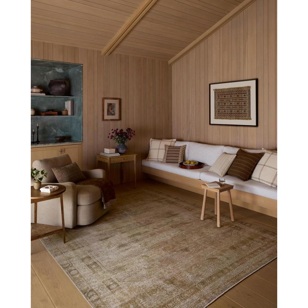 imageLoloi Amber Lewis Cambria Collection CBR07 OceanBark 76quot x 96quot Area Rug Jute Neutral Vintage Style Antique Tone Living Bedroom Dining CarpetNatural Jade