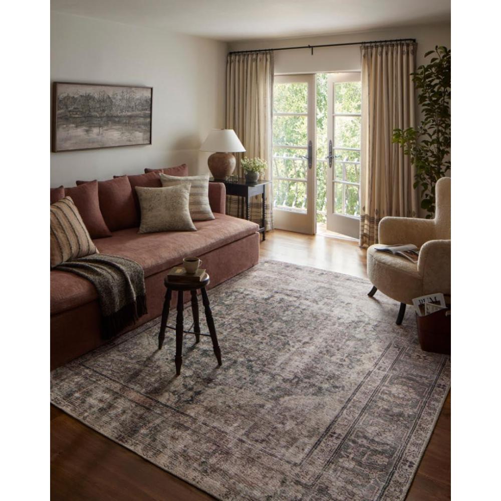 imageLoloi Amber Lewis Georgie Collection GER10 MossBark 84quot x 116quot 19quot Pile Height Area RugLagoon  Beige