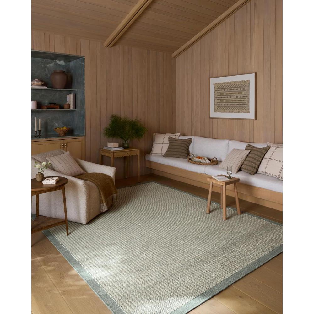 imageLoloi Amber Lewis Lilah Collection LIH01 NaturalGrey 93quot x 13 Area Rug Jute Wool Cotton Neutral Living Bedroom Dining RugIvory  Sky