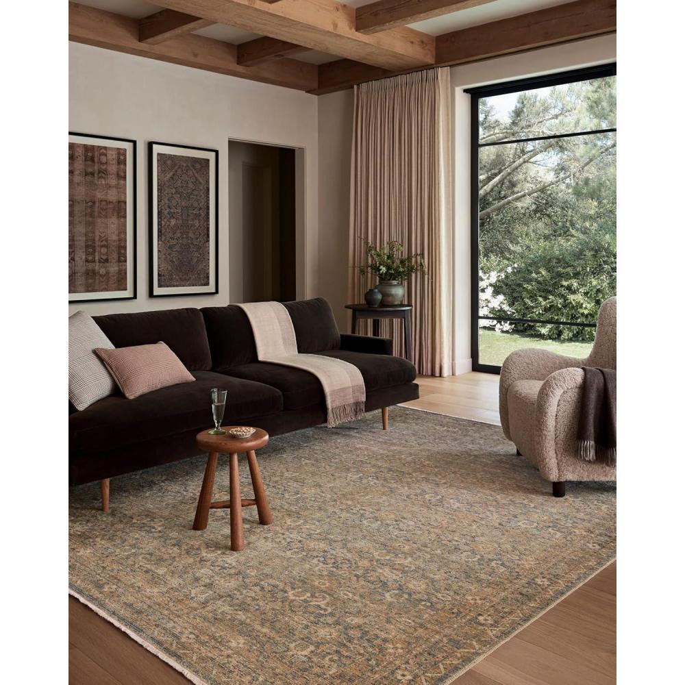 imageLoloi Amber Lewis Molly Collection MOL03 OceanSunset 23quot x 310quot Low Pile Accent RugDenim Gold