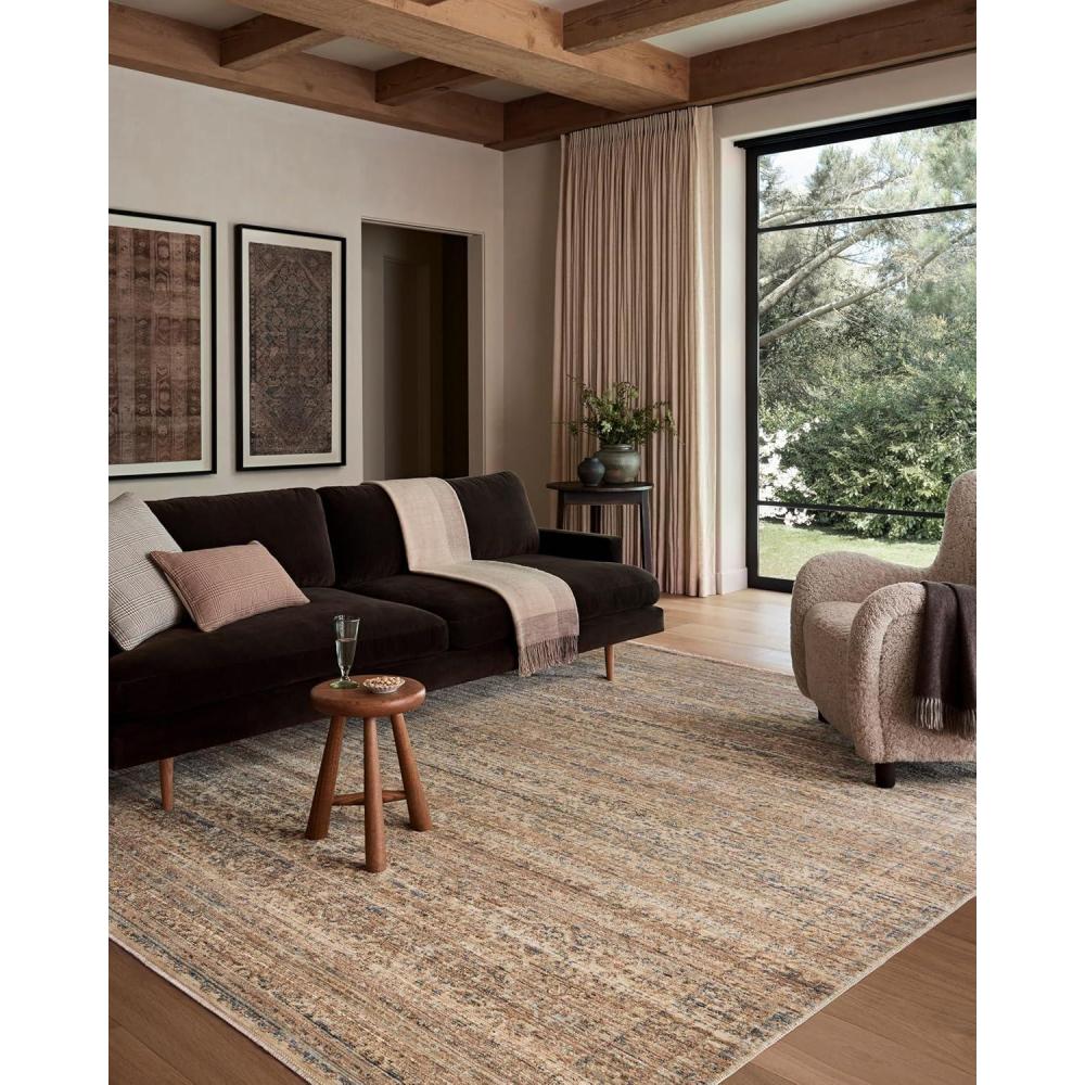imageLoloi Amber Lewis Molly Collection MOL03 OceanSunset 23quot x 310quot Low Pile Accent RugNatural Denim