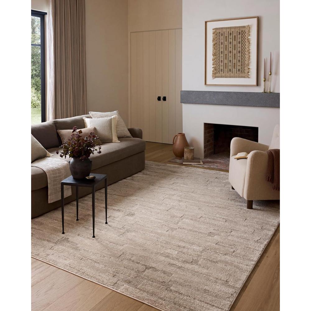 imageLoloi Amber Lewis Monty Collection MOT06 PebbleBeige 67quot x 93quot Area RugTaupe  Beige