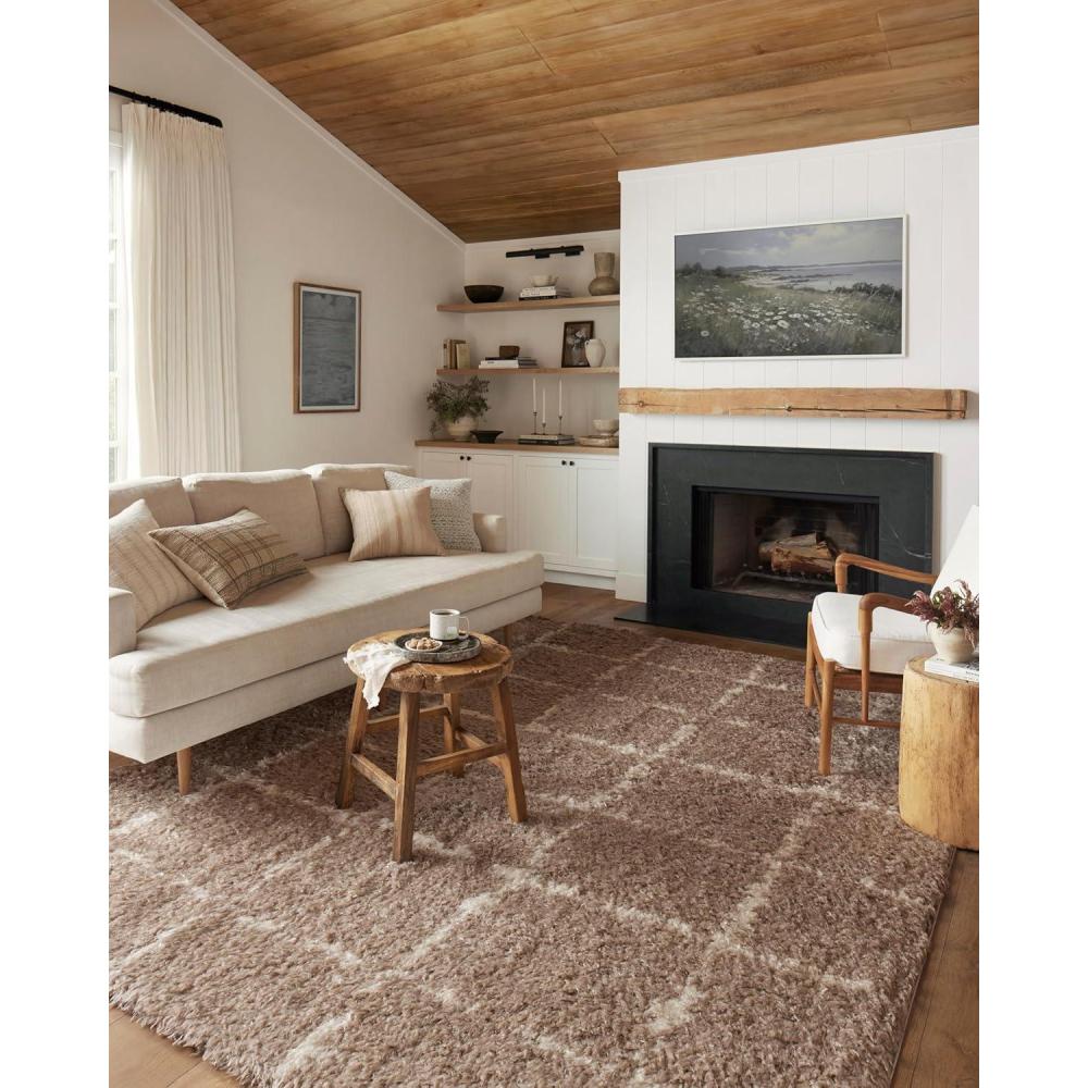 imageLoloi Angela Rose Amira Collection Ivory ampamp Pebble 53quot x 76quot Area Rug Extra Plush Moroccan Rugs for Living Room Bedroom Entryway ampamp Hallway No Shed High Traffic Area Home Decor RugKhaki Ivory