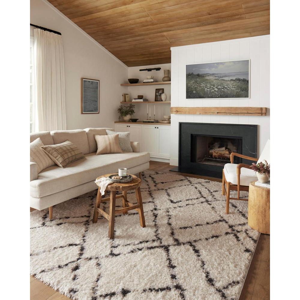 imageLoloi Angela Rose Amira Collection Ivory ampamp Pebble 53quot x 76quot Area Rug Extra Plush Moroccan Rugs for Living Room Bedroom Entryway ampamp Hallway No Shed High Traffic Area Home Decor RugIvory Bark