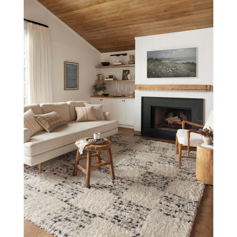 imageLoloi Angela Rose Amira Collection Ivory ampamp Pebble 53quot x 76quot Area Rug Extra Plush Moroccan Rugs for Living Room Bedroom Entryway ampamp Hallway No Shed High Traffic Area Home Decor RugIvory Granite