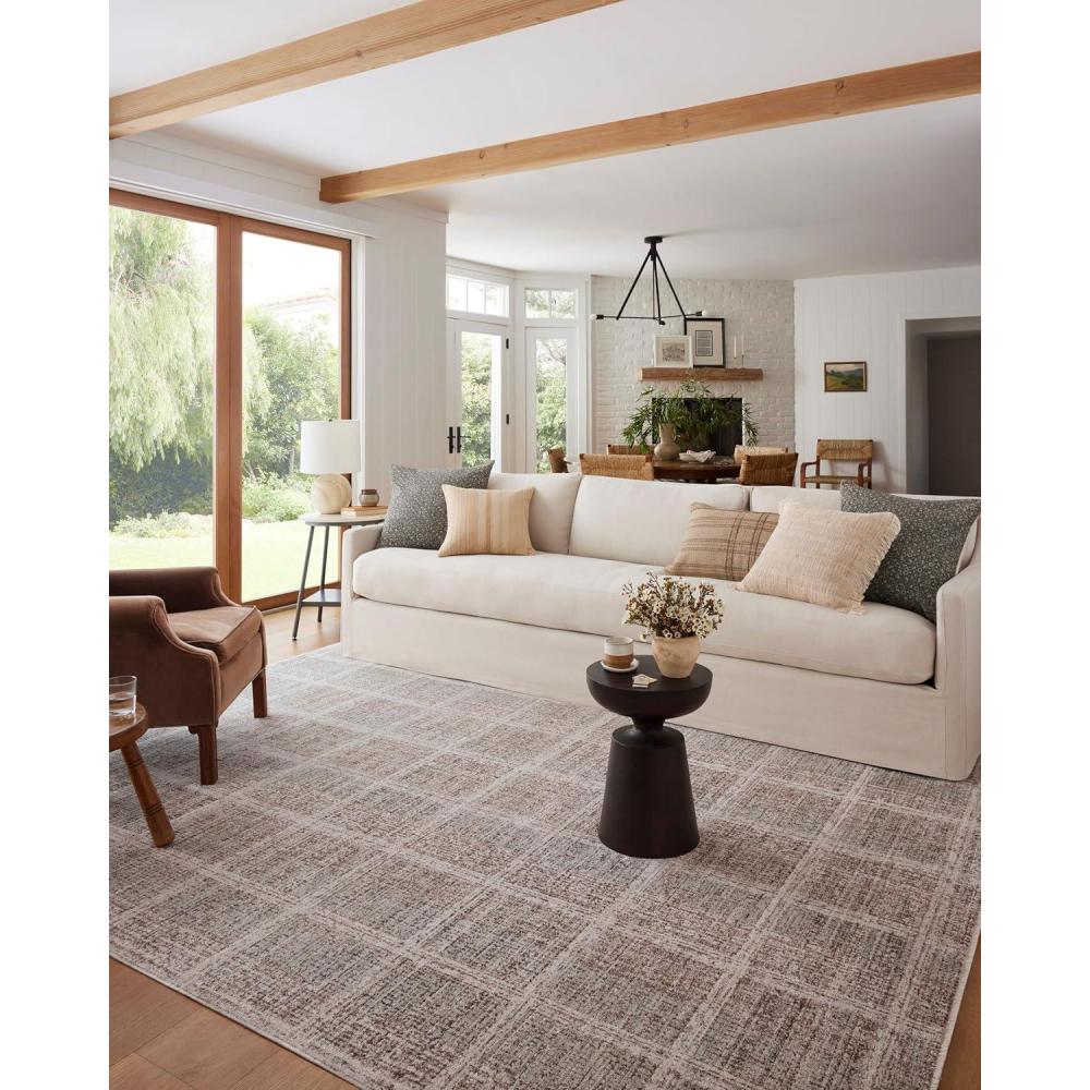 imageLoloi Angela Rose Ember Collection EMB09 DenimCharcoal 710quot x 10 Area RugFog Dove