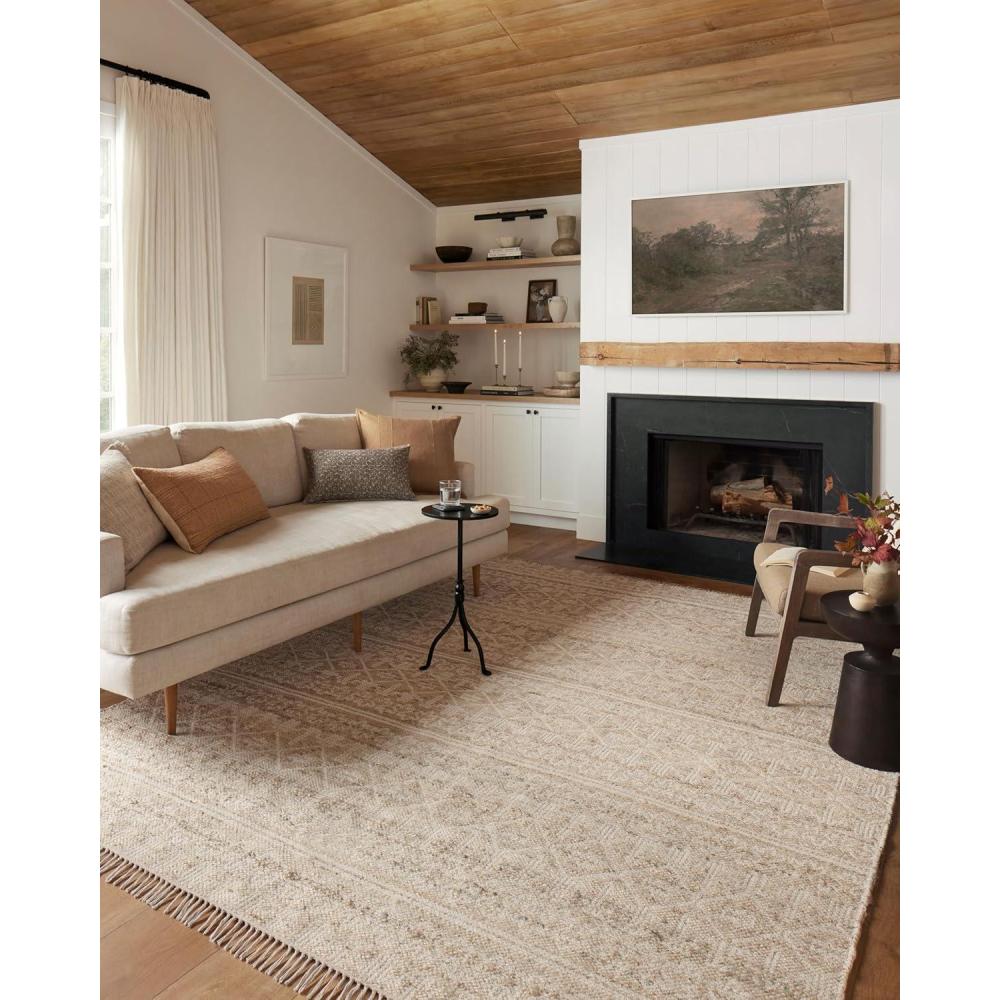 imageLoloi Angela Rose Rivers Collection RIV01 DenimIvory 79quot x 99quot Reversible Area RugSand  Ivory