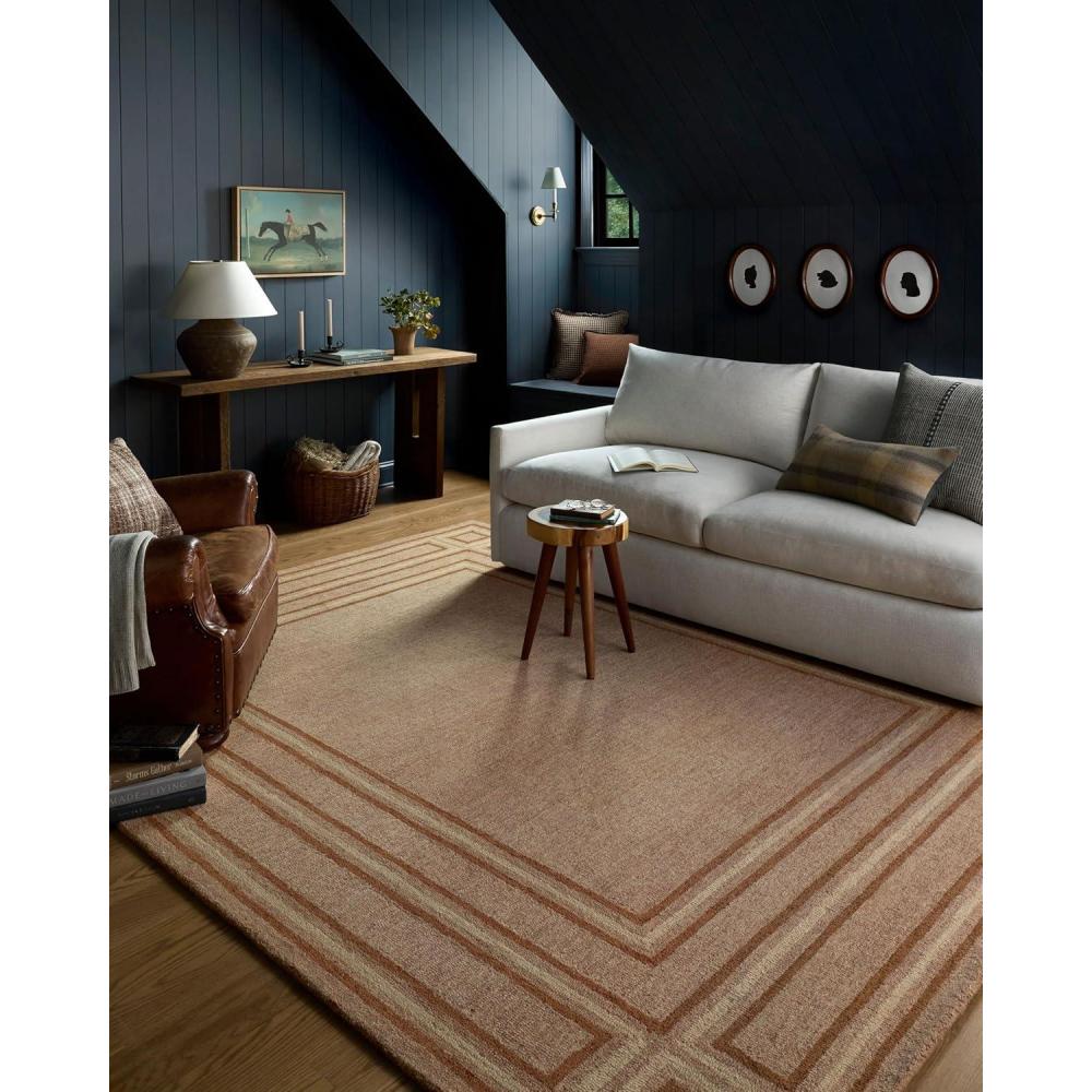imageLoloi Chris Loves Julia Alfie Collection ALF03 ClaySpice 50quot x 76quot Area Rug Wool Neutral Living Bedroom Dining CarpetBlush  Rose