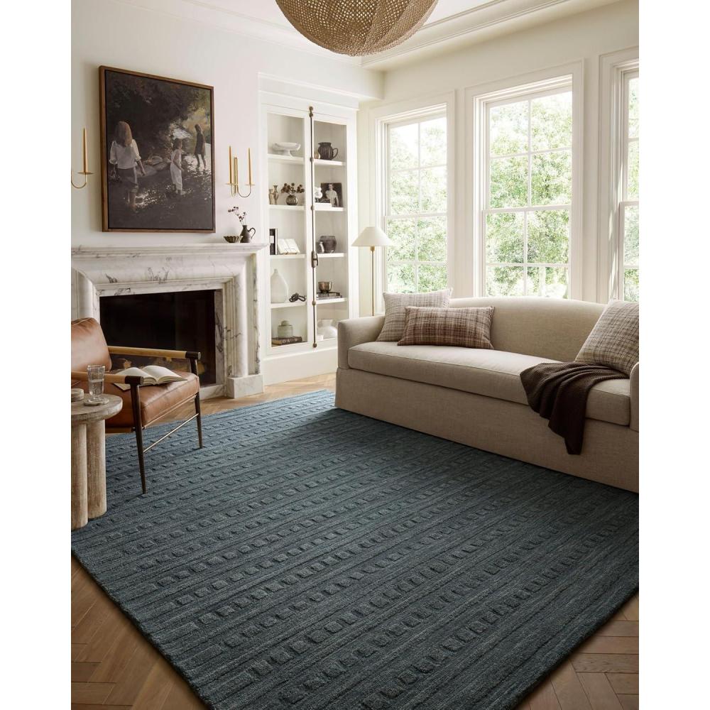 imageLoloi Chris Loves Julia Bradley Collection Ivory ampamp Grey 26quot x 76quot Runner Rug Classic Striped Area Rugs for Living Room Bedroom Entryway ampamp Hallway High Traffic Area Home Decor RugTeal Teal